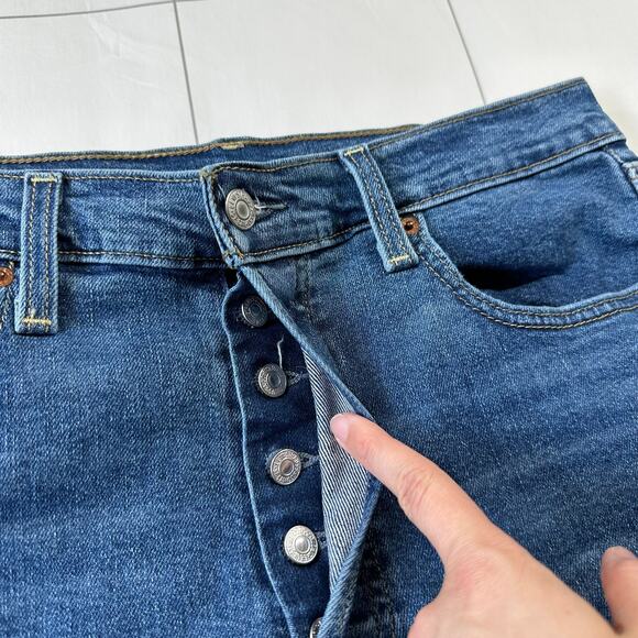 Levi's Blue Straight Leg Women's Jeans - Picture 8 of 14